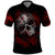 Skull Polo Shirt Bloody Skull Scream - Wonder Print Shop