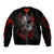 Skull Sleeve Zip Bomber Jacket Bloody Skull Scream DT01