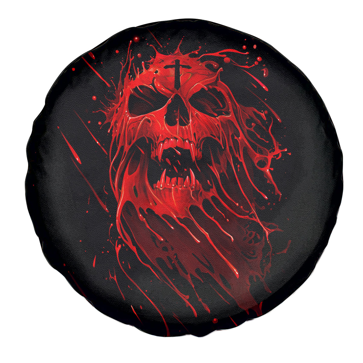 Skull Spare Tire Cover Bloody Skull Scream - Wonder Print Shop