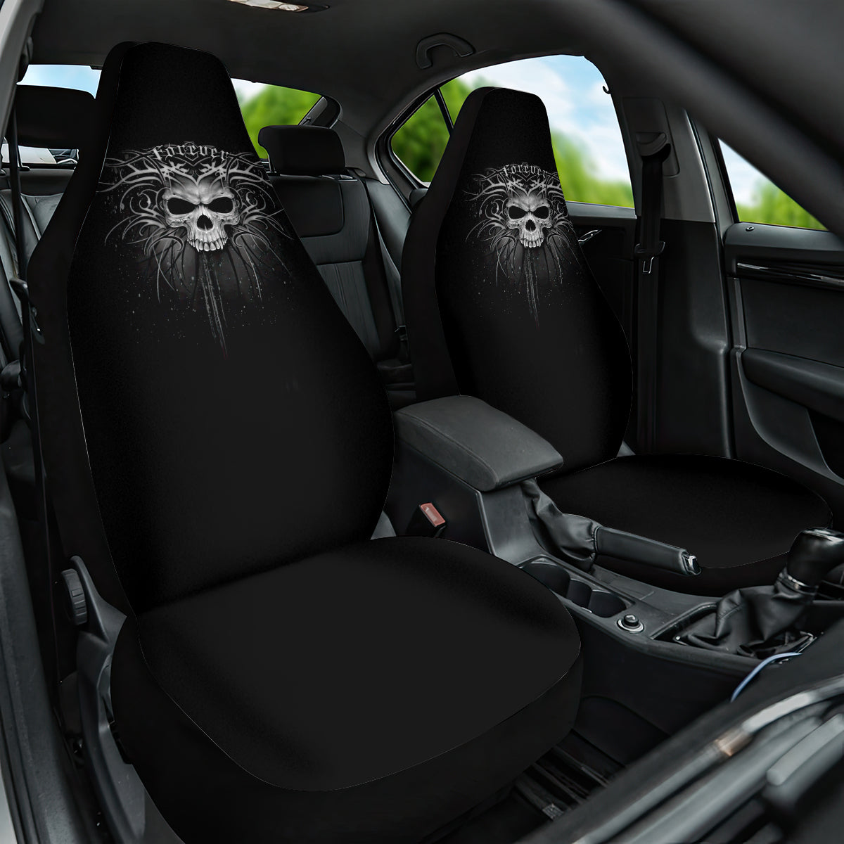 Skull Car Seat Cover Skull Death Forever - Wonder Print Shop