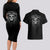 Skull Couples Matching Long Sleeve Bodycon Dress and Hawaiian Shirt Skull Death Forever - Wonder Print Shop