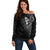 Skull Off Shoulder Sweater Skull Death Forever - Wonder Print Shop