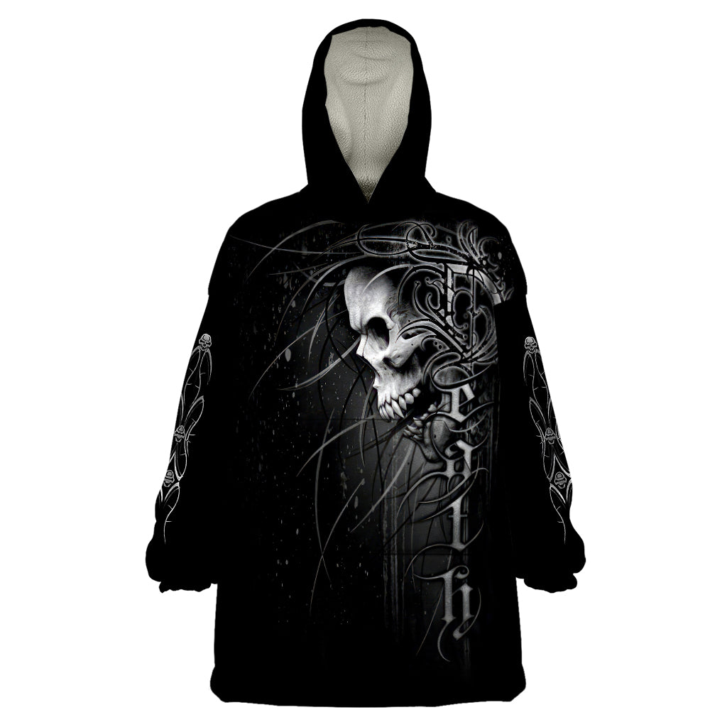 Skull Wearable Blanket Hoodie Skull Death Forever DT01