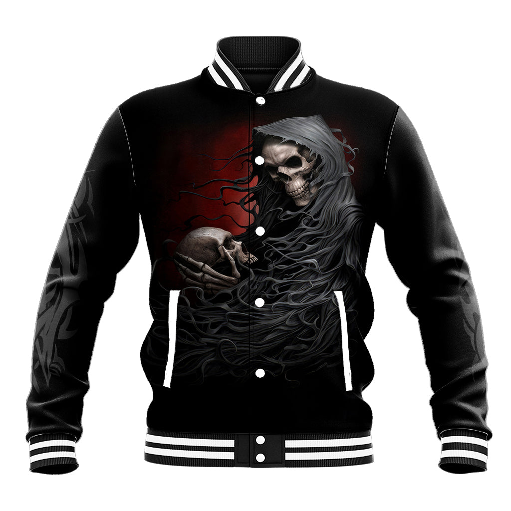 Skull Baseball Jacket Death Angel Hold Skull - Wonder Print Shop