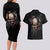 Skull Couples Matching Long Sleeve Bodycon Dress and Hawaiian Shirt Skeleton Ripped inside - Wonder Print Shop