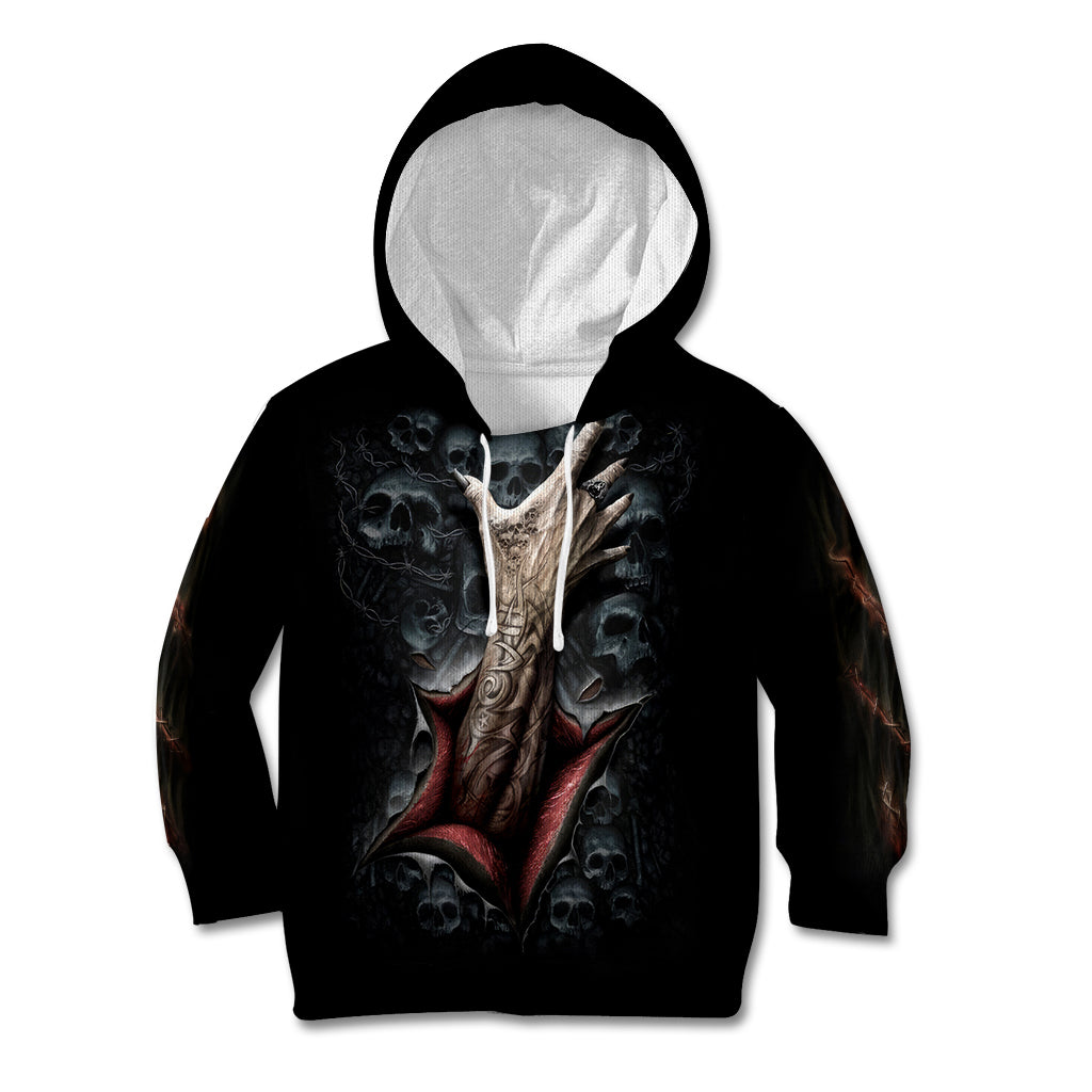 Skull Kid Hoodie Skeleton Ripped inside - Wonder Print Shop