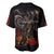 Flaming Skull Baseball Jersey Death Angel Riding Motocycle - Wonder Print Shop