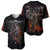 Flaming Skull Baseball Jersey Death Angel Riding Motocycle - Wonder Print Shop