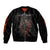 Flaming Skull Bomber Jacket Death Angel Riding Motocycle - Wonder Print Shop