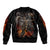 Flaming Skull Bomber Jacket Death Angel Riding Motocycle - Wonder Print Shop