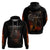 Flaming Skull Hoodie Death Angel Riding Motocycle - Wonder Print Shop