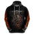 Flaming Skull Hoodie Death Angel Riding Motocycle - Wonder Print Shop