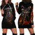 Flaming Skull Hoodie Dress Death Angel Riding Motocycle - Wonder Print Shop