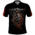 Flaming Skull Polo Shirt Death Angel Riding Motocycle - Wonder Print Shop