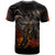 Flaming Skull T Shirt Death Angel Riding Motocycle DT01