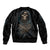 Grim Reaper Bomber Jacket The Ferryman Of The Underworld with Charon Skull Black - Wonder Print Shop