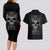 Skull Couples Matching Long Sleeve Bodycon Dress and Hawaiian Shirt Cross Snake Bloody Skull - Wonder Print Shop