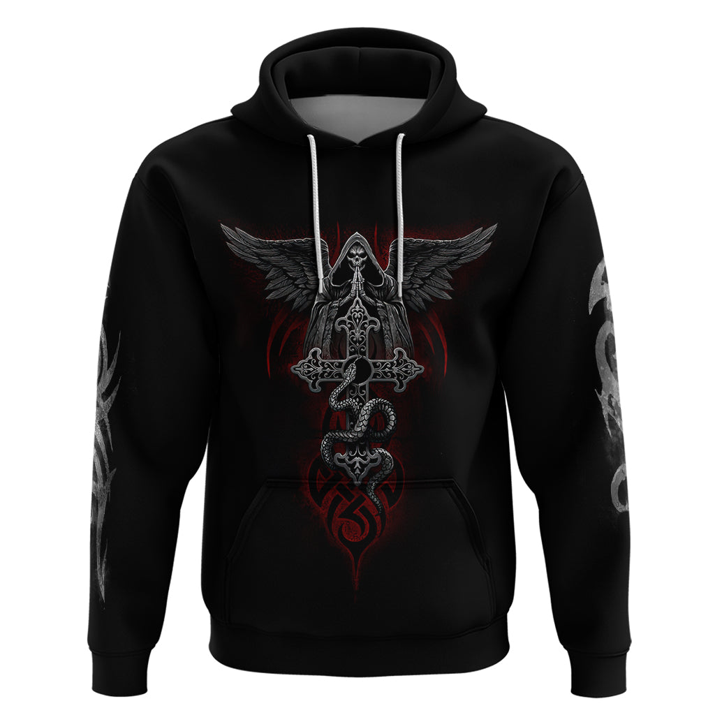 Skull Hoodie Cross Snake Bloody Skull - Wonder Print Shop