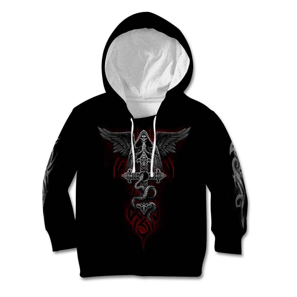 Skull Kid Hoodie Cross Snake Bloody Skull - Wonder Print Shop