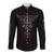 Skull Long Sleeve Button Shirt Cross Snake Bloody Skull - Wonder Print Shop