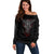 Skull Off Shoulder Sweater Cross Snake Bloody Skull - Wonder Print Shop