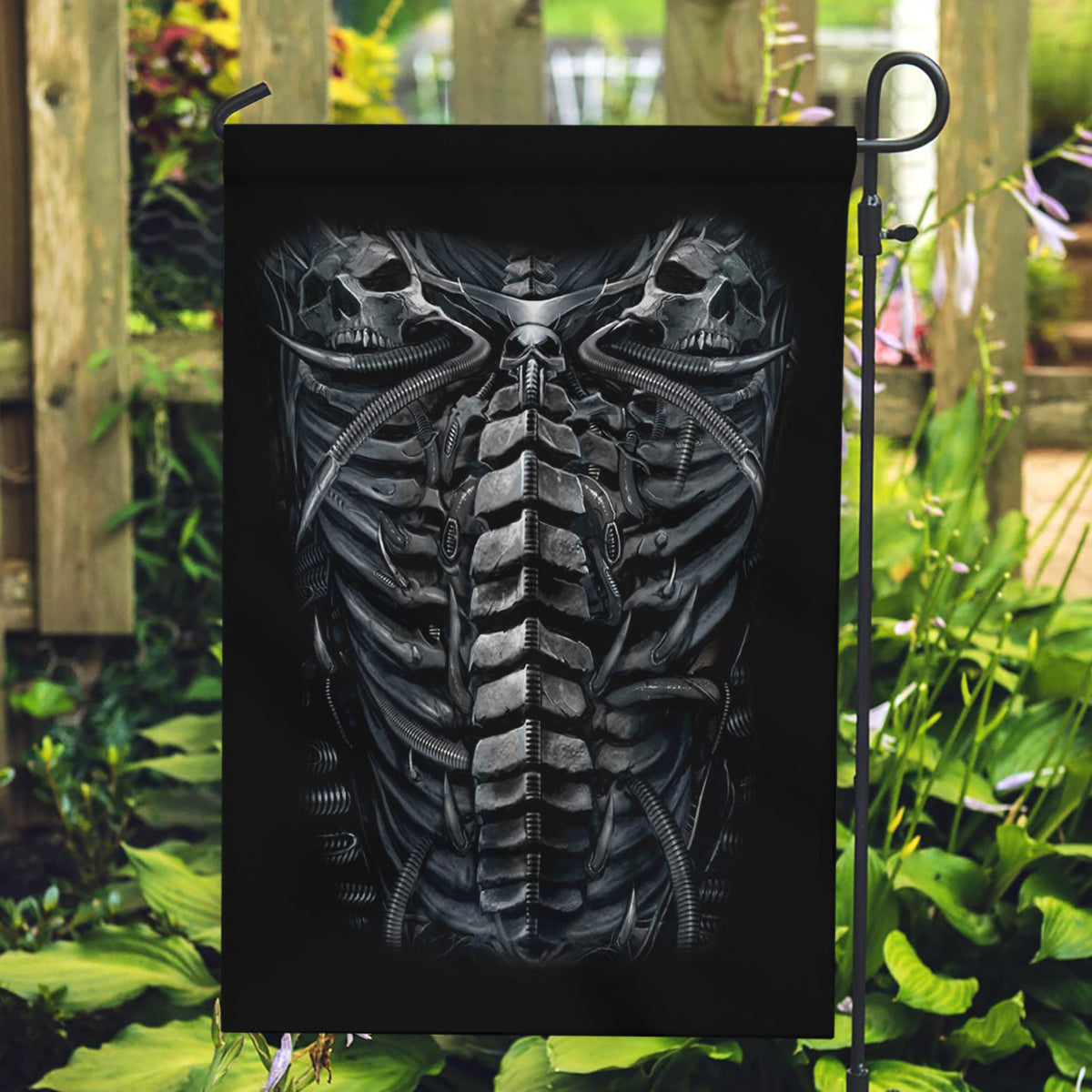 Skull Garden Flag Skeleton Inside - Wonder Print Shop