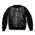 Skull Sleeve Zip Bomber Jacket Skeleton Inside DT01