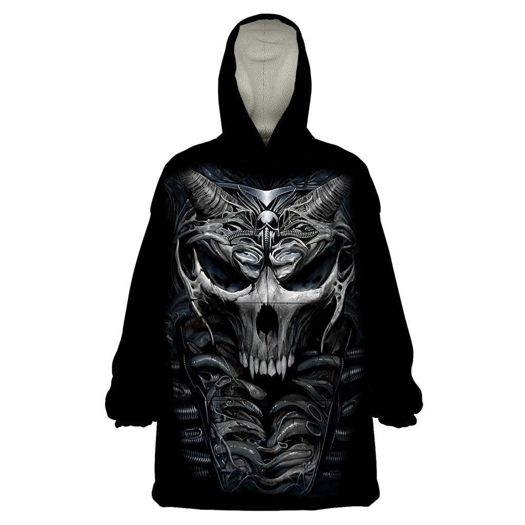 Skull Wearable Blanket Hoodie Skeleton Inside DT01