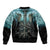 Flame Twin Skull Bomber Jacket Skeleton Inside - Wonder Print Shop