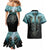 Flame Twin Skull Couples Matching Mermaid Dress And Hawaiian Shirt Skeleton Inside - Wonder Print Shop