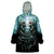 Flame Twin Skull Wearable Blanket Hoodie Skeleton Inside DT01