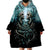 Flame Twin Skull Wearable Blanket Hoodie Skeleton Inside DT01