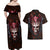 Infernal Draconic Skull Couples Matching Off Shoulder Maxi Dress and Hawaiian Shirt Embracing the Fiery Soul - Wonder Print Shop