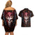 Infernal Draconic Skull Couples Matching Off Shoulder Short Dress and Hawaiian Shirt Embracing the Fiery Soul - Wonder Print Shop