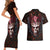 Infernal Draconic Skull Couples Matching Short Sleeve Bodycon Dress and Hawaiian Shirt Embracing the Fiery Soul - Wonder Print Shop