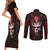 Infernal Draconic Skull Couples Matching Short Sleeve Bodycon Dress and Long Sleeve Button Shirts Embracing the Fiery Soul - Wonder Print Shop