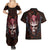 Infernal Draconic Skull Couples Matching Summer Maxi Dress and Hawaiian Shirt Embracing the Fiery Soul - Wonder Print Shop