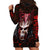 Infernal Draconic Skull Hoodie Dress Embracing the Fiery Soul - Wonder Print Shop