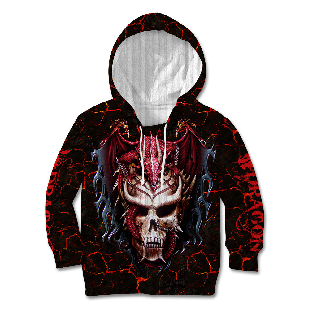 Infernal Draconic Skull Kid Hoodie Embracing the Fiery Soul - Wonder Print Shop