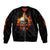 Flaming Skull Bomber Jacket Celestial Riders with Angel Wings - Wonder Print Shop