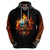 Flaming Skull Hoodie Celestial Riders with Angel Wings - Wonder Print Shop