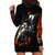 Flaming Skull Hoodie Dress Celestial Riders with Angel Wings - Wonder Print Shop