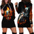 Flaming Skull Hoodie Dress Celestial Riders with Angel Wings - Wonder Print Shop