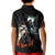 Flaming Skull Kid Polo Shirt Celestial Riders with Angel Wings - Wonder Print Shop