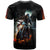 Flaming Skull T Shirt Celestial Riders with Angel Wings DT01