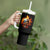 Flaming Skull Tumbler With Handle Celestial Riders with Angel Wings