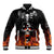 Flaming Skull Hoodie Baseball Jacket Spectral Pyre - Wonder Print Shop