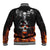 Flaming Skull Hoodie Baseball Jacket Spectral Pyre - Wonder Print Shop