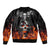 Flaming Skull Hoodie Bomber Jacket Spectral Pyre - Wonder Print Shop