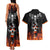 Flaming Skull Hoodie Couples Matching Tank Maxi Dress And Hawaiian Shirt Spectral Pyre - Wonder Print Shop